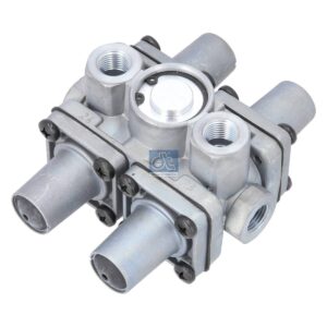DT Spare Parts 3.72083 4-circuit-protection valve, M16 x 1,5, M22 x 1,5, max. 20 bar, Po21: 6.9 bar, Po22: 6.9 bar, Po23: 7 bar, Po24: 6.9 bar, Pc21: 5 bar, Pc22: 5 bar, Pc23: 5 bar, Pc24: 5 bar