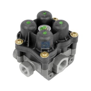 DT Spare Parts 3.72086 4-circuit-protection valve, M16 x 1,5, M22 x 1,5, max. 20 bar, Po21: 7 bar, Po22: 7 bar, Po23: 7.2 bar, Po24: 7 bar, Pc21: 5.5 bar, Pc22: 5.5 bar, Pc23: 5.5 bar, Pc24: 5.5 bar