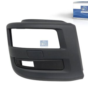 DT Spare Parts 3.81292 Bumper cover, right, with holes for foglights, grey