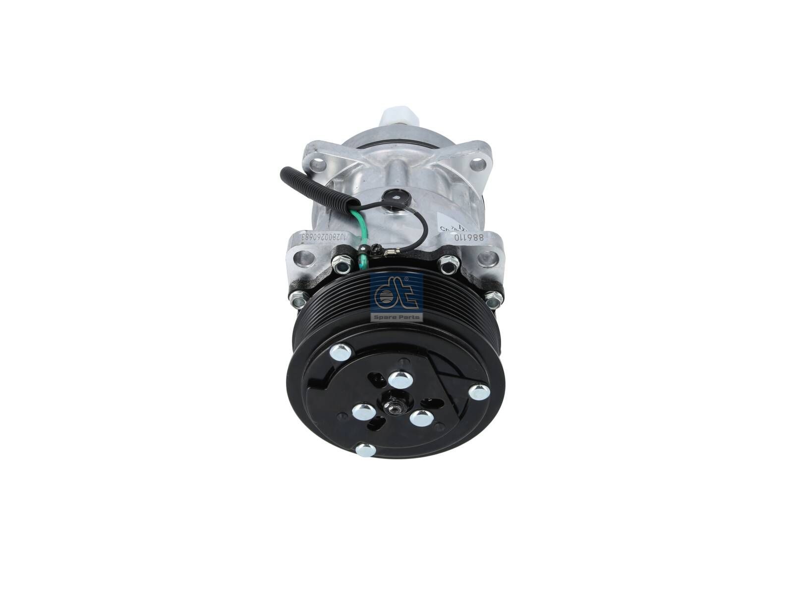 DT Spare Parts 3.82245 Compressor, air conditioning, oil filled, 24 V, 8 PK, DP: 119 mm, 8 grooves