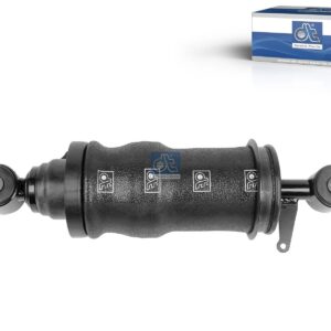 DT Spare Parts 3.83009 Cabin shock absorber, with air bellow, D1: 16 mm, D2: 45 mm, b: 12 mm, Lmin: 289 mm, Lmax: 379 mm
