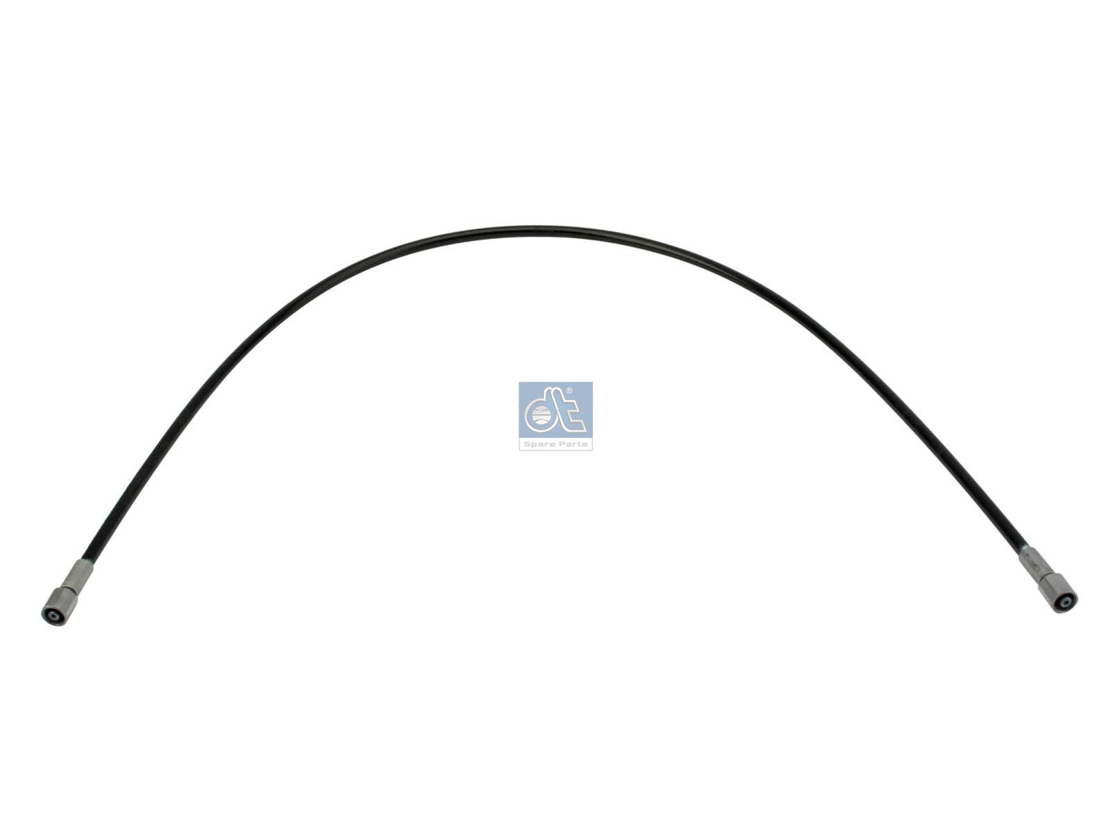 DT Spare Parts 3.84056 Hose line, cabin tilt, D: 8.3 mm, M12 x 1,5, M12 x 1,5, M12 x 1,5, L: 950 mm, L1: 6439 mm, 400 bar