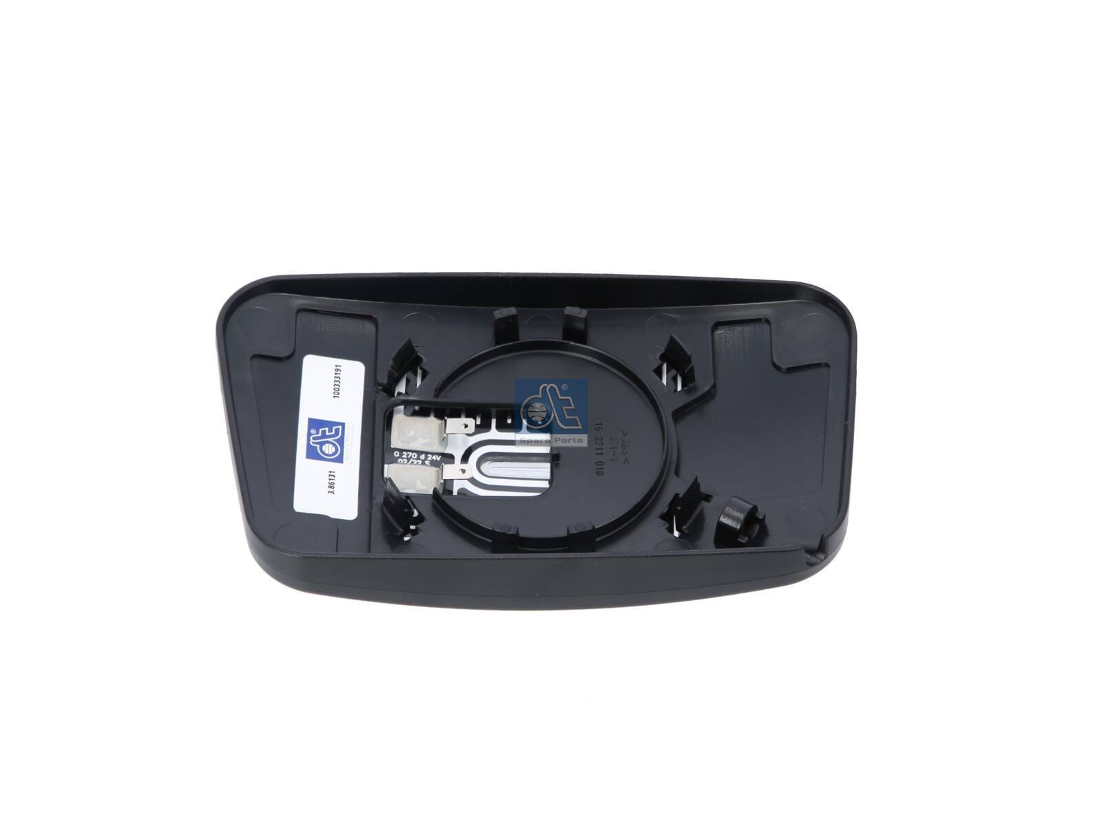 DT Spare Parts 3.86131 Mirror glass, wide view mirror, R: 240 mm