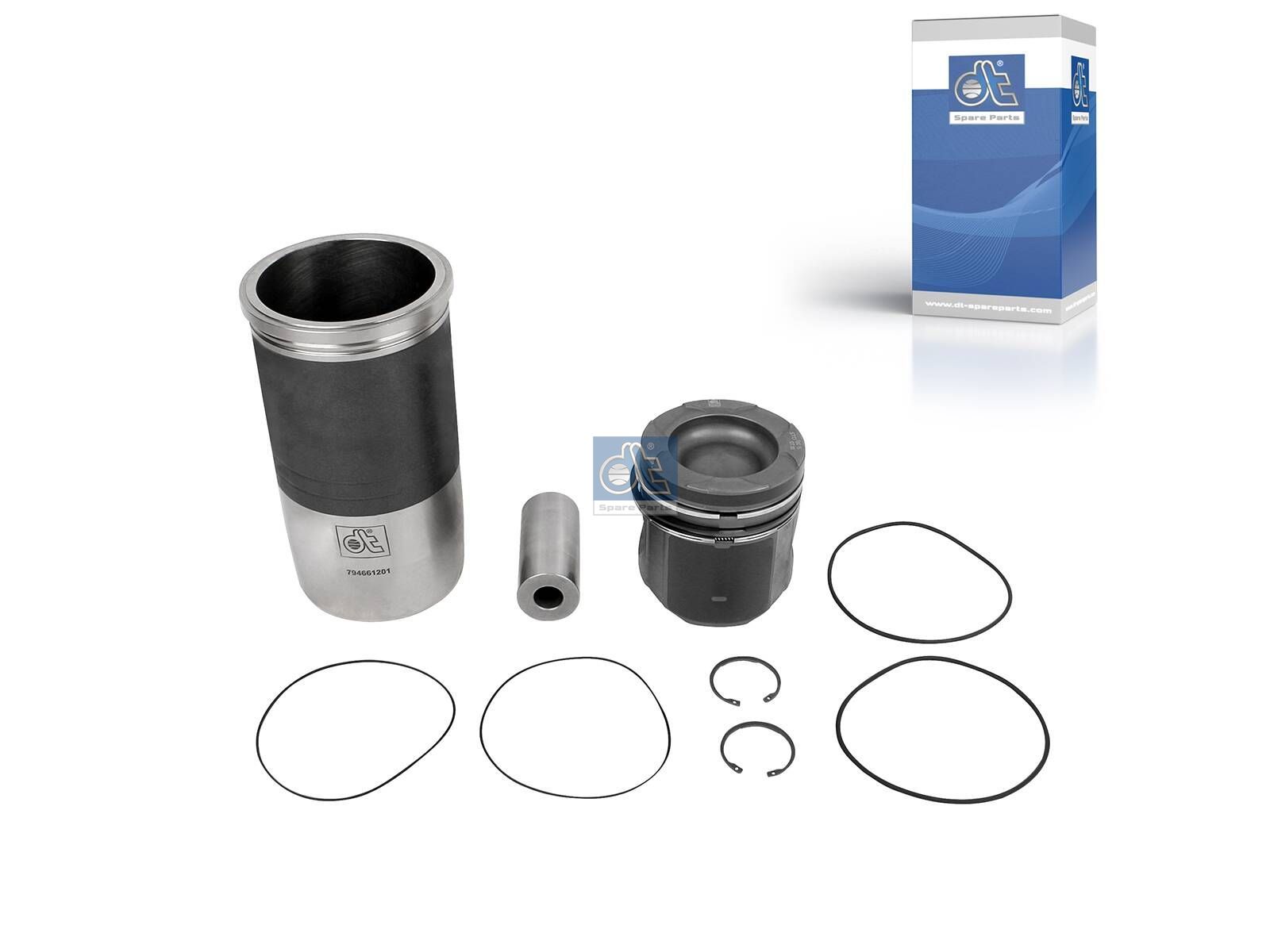 DT Spare Parts 3.90022 Piston with liner, D: 128 mm