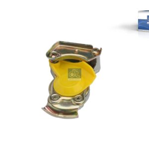 DT Spare Parts 4.60341 Palm coupling, automatic shutter, yellow lid, M16 x 1,5, 10 bar