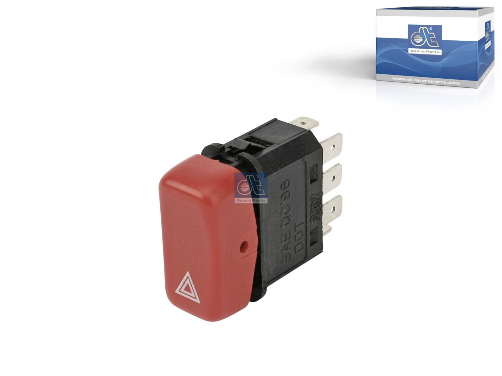 DT Spare Parts 4.60638 Hazard warning switch, 24 V, 8 poles