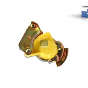 DT Spare Parts 4.60648 Palm coupling, automatic shutter, yellow lid, M22 x 1,5, 10 bar