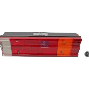 DT Spare Parts 4.62376 Tail lamp, left, with license plate lamp, L: 465 mm, H: 135 mm, R5W, 12/24 V
