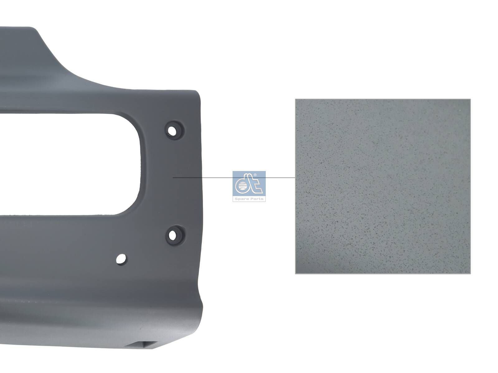 DT Spare Parts 4.62407 Bumper, right, grey