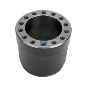 DT Spare Parts 4.63349 Wheel hub, without bearings, without ABS ring, d1: 130 mm, d2: 130 mm, D: 168 mm, 14 bores, b: 14 mm, H: 148 mm