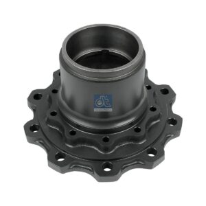DT Spare Parts 4.63353 Wheel hub, without bearings, d1: 120 mm, d2: 150 mm, D: 380 mm, 10 bores, b: 22 mm, P: 335 mm, H: 203 mm