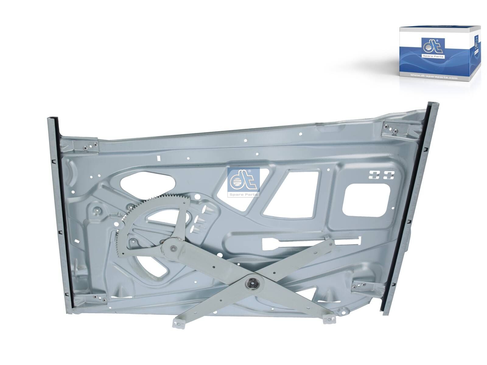 DT Spare Parts 4.63378 Window regulator, left, with support panel