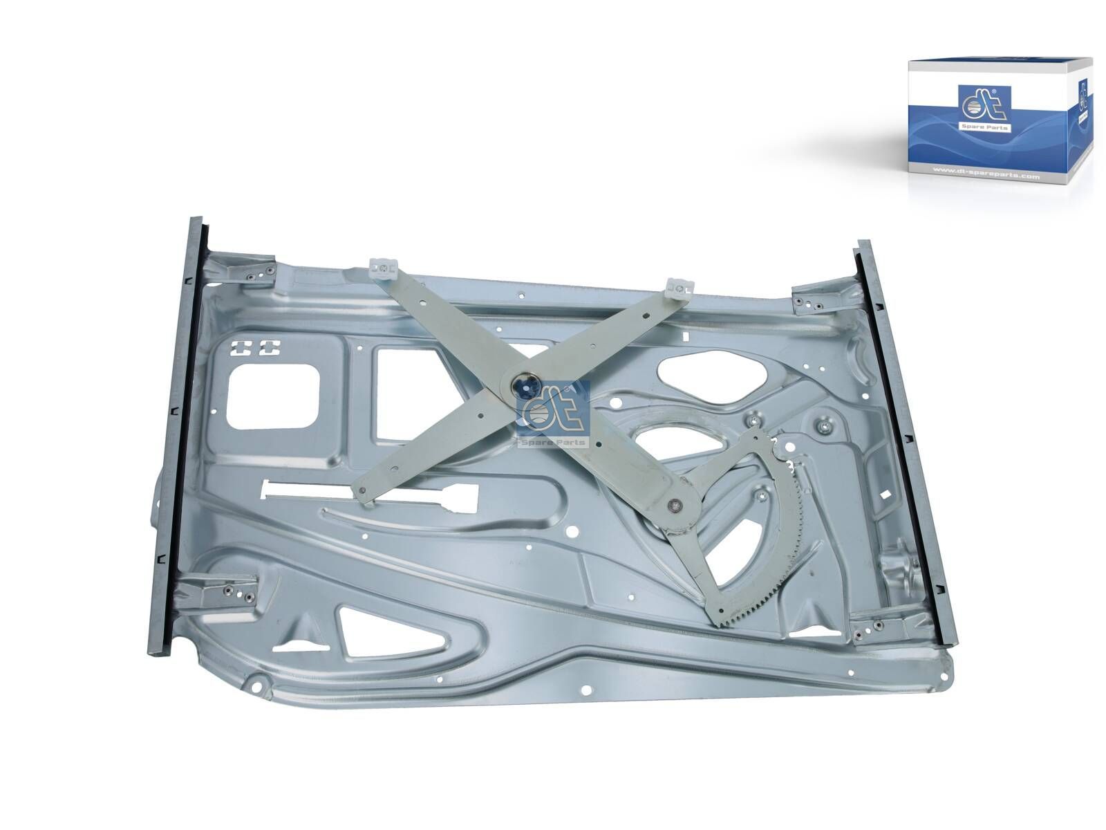 DT Spare Parts 4.63379 Window regulator, right, with support panel