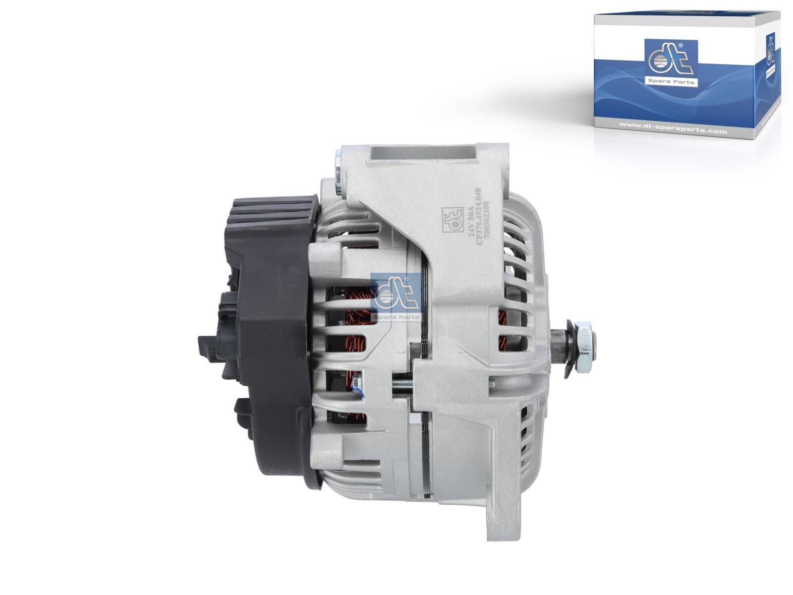 DT Spare Parts 4.64040 Alternator, without pulley, 24 V, I: 80 A