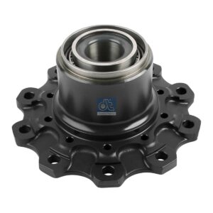 DT Spare Parts 4.64651 Wheel hub, with bearing, d1: 130 mm, d2: 150 mm, D: 382 mm, 10 bores, b: 22 mm, P: 335 mm, H: 176 mm