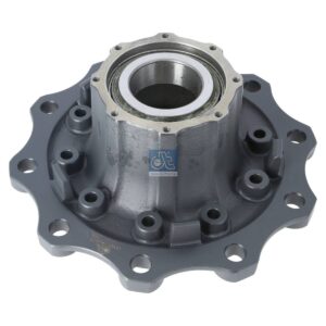 DT Spare Parts 4.64659 Wheel hub, with bearing, d1: 130 mm, d2: 150 mm, D: 380 mm, 10 bores, b: 22 mm, H: 187 mm