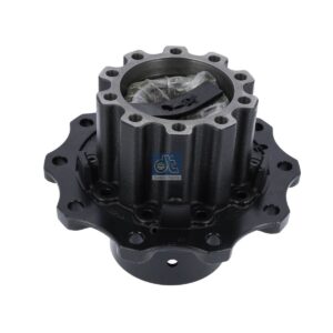 DT Spare Parts 4.64724 Wheel hub, with bearing, d1: 157 mm, d2: 170 mm, D: 377 mm, 10 bores, b: 22 mm, P: 335 mm, H: 298 mm