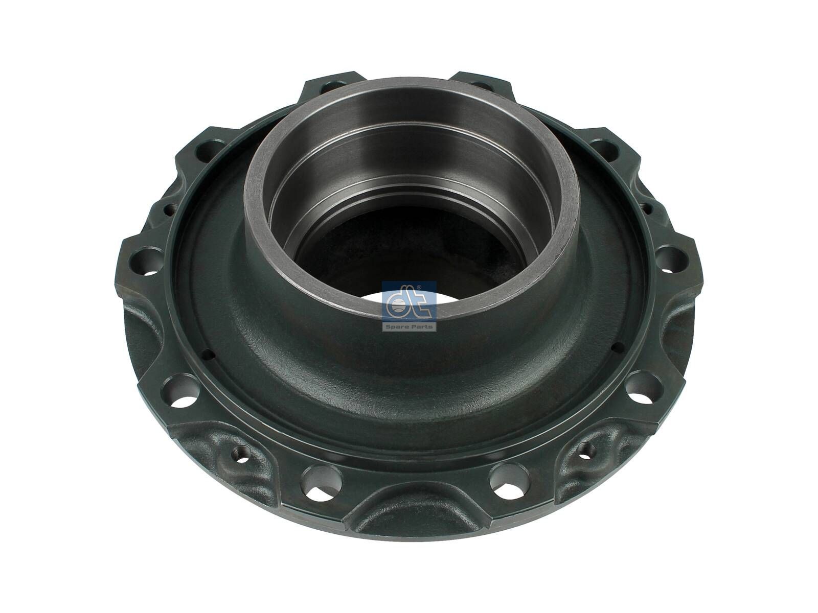 DT Spare Parts 4.65035 Wheel hub, without bearings, with ABS ring, with oil seal, d1: 170 mm, d2: 180 mm, D: 375 mm, 10 bores, b: 22 mm, H: 213 mm