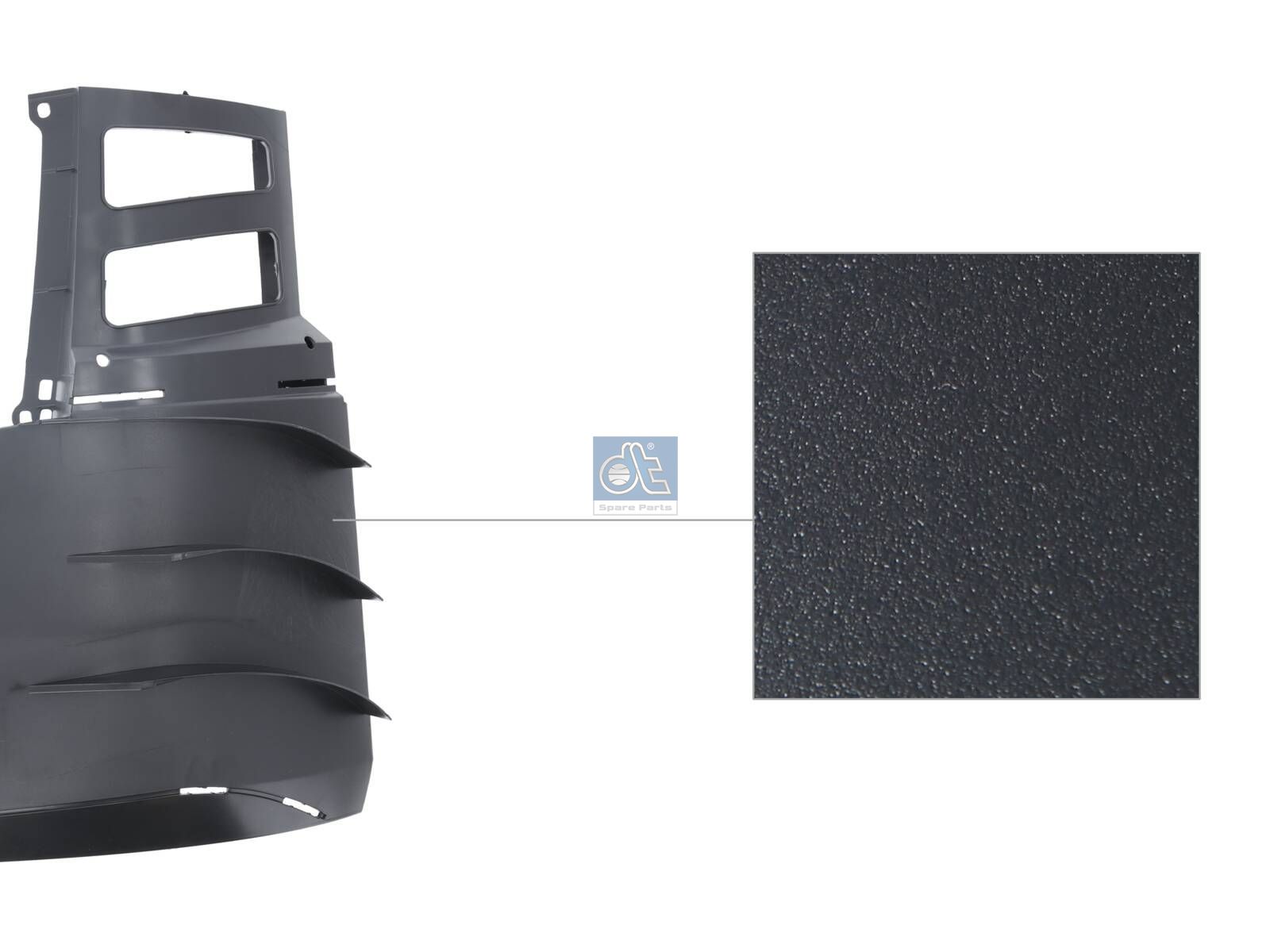 DT Spare Parts 4.66637SP Cabin corner, left, black