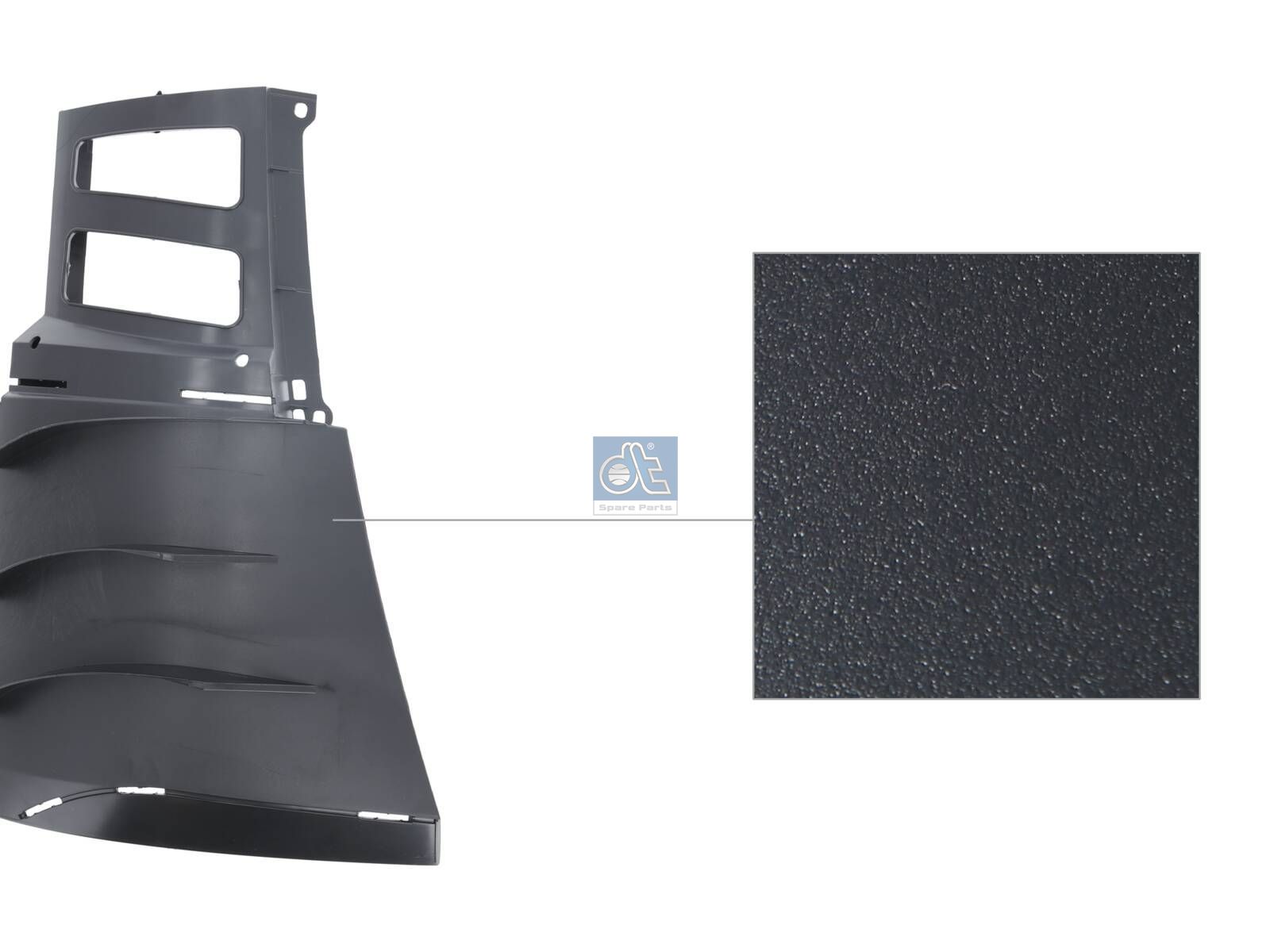 DT Spare Parts 4.66638SP Cabin corner, right, black