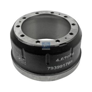 DT Spare Parts 4.67006 Brake drum, D: 410 mm, 10 bores, b: 23 mm, P: 335 mm, d: 238 mm, H: 258 mm, B: 192 mm