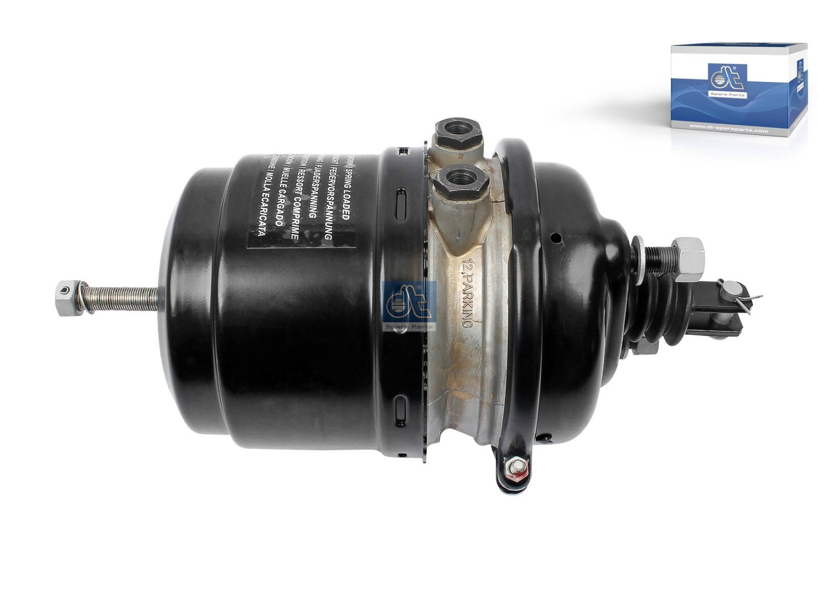 DT Spare Parts 4.67824 Spring brake cylinder, right, M16 x 1,5, M22 x 1,5, Ls: 65 mm, Lp: 77 mm