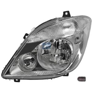 DT Spare Parts 4.68078 Headlamp, left, without bulbs, with fog lamp, 12 V