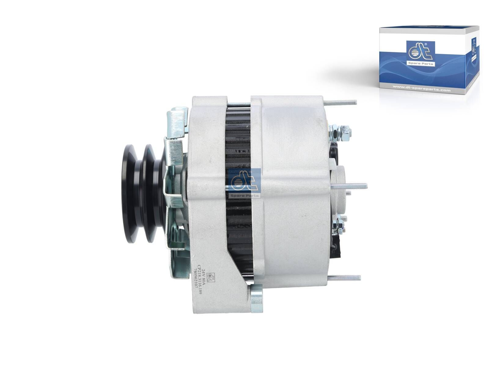 DT Spare Parts 4.69189 Alternator, with pulley, 24 V, I: 80 A