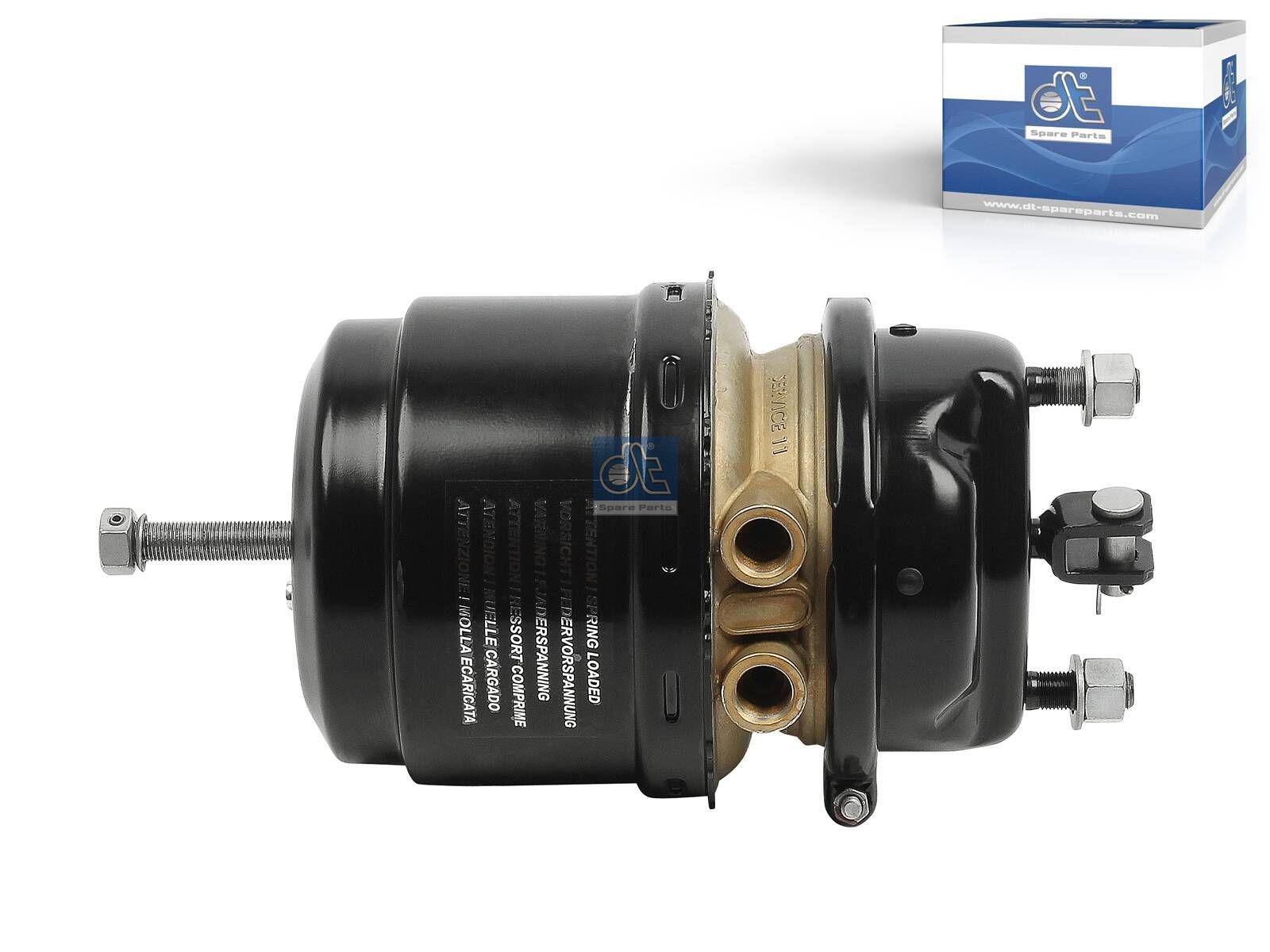 DT Spare Parts 4.69818 Spring brake cylinder, right, M16 x 1,5, M22 x 1,5, Ls: 65 mm, Lp: 37 mm