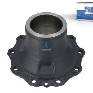 DT Spare Parts 4.70251 Wheel hub, without bearings, d1: 140 mm, d2: 140 mm, D: 377.5 mm, 10 bores, b: 22 mm, H: 172 mm