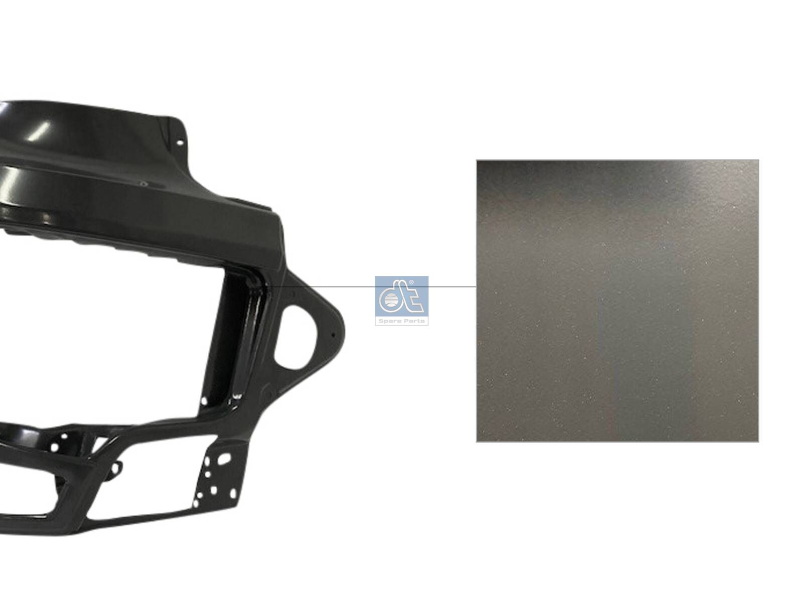 DT Spare Parts 4.72875 Bumper corner, right, grey