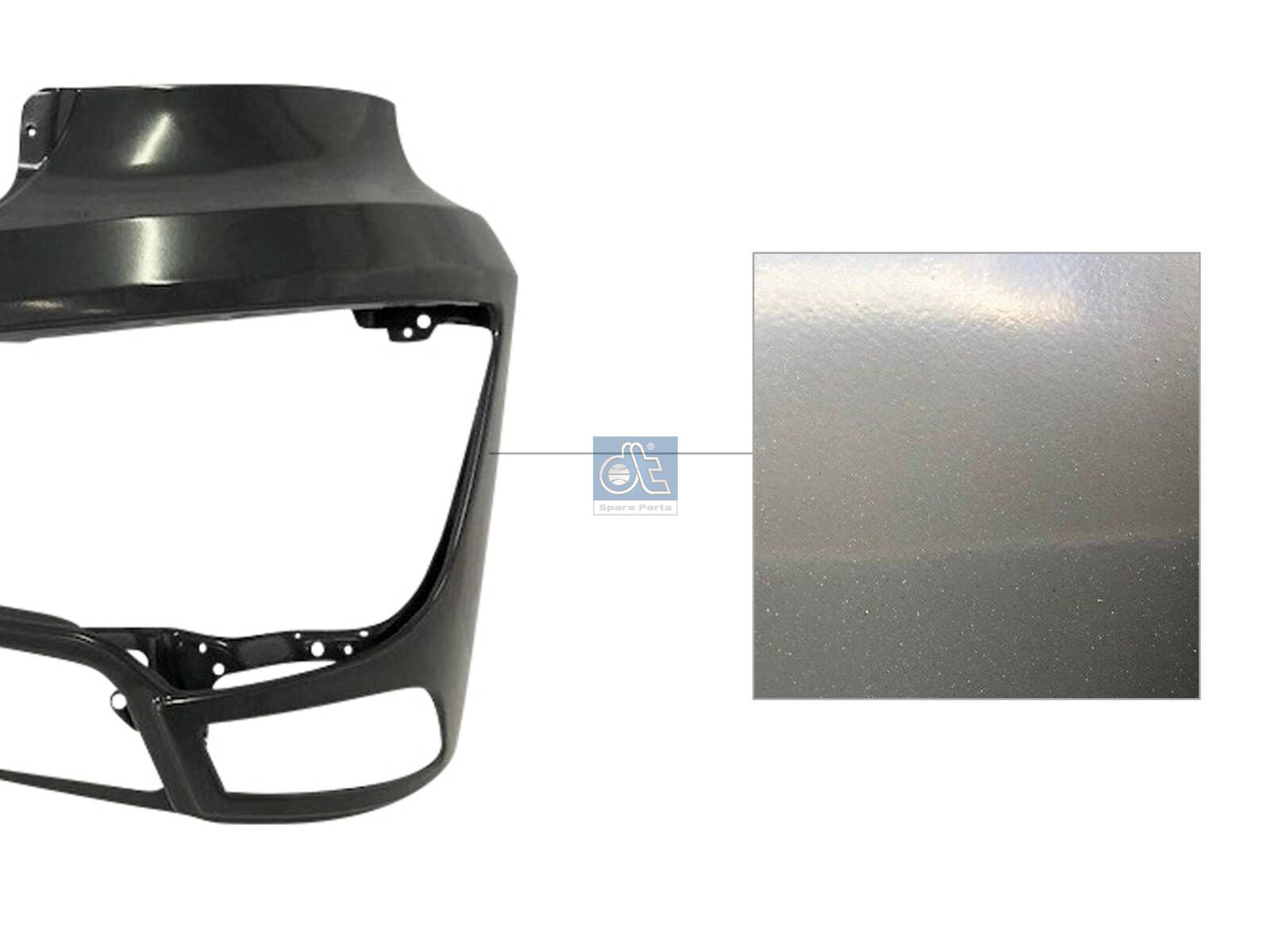 DT Spare Parts 4.72876 Bumper corner, left, grey