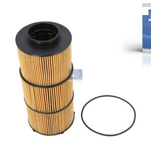 DT Spare Parts 4.72910 Oil filter insert, d1: 62 mm, d2: 13 mm, D: 116 mm, H: 277 mm