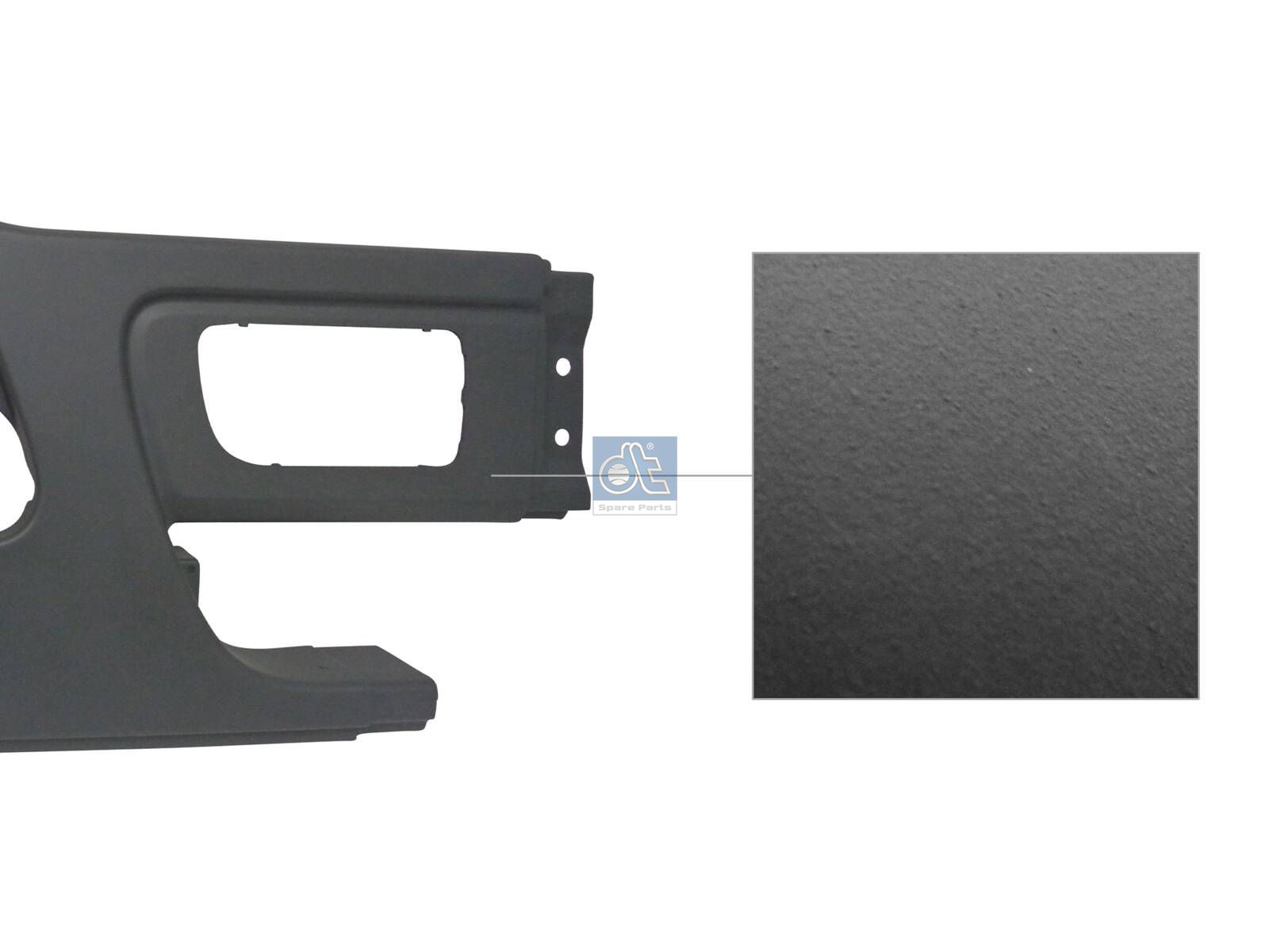 DT Spare Parts 4.74200 Bumper corner, right, grey