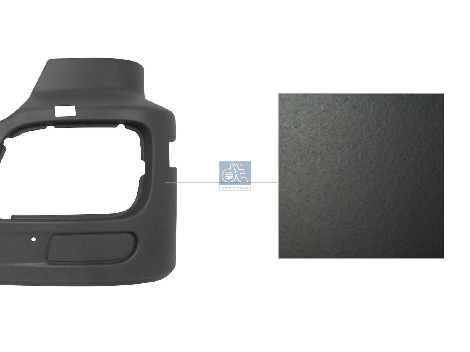 DT Spare Parts 4.74201 Bumper corner, left, grey