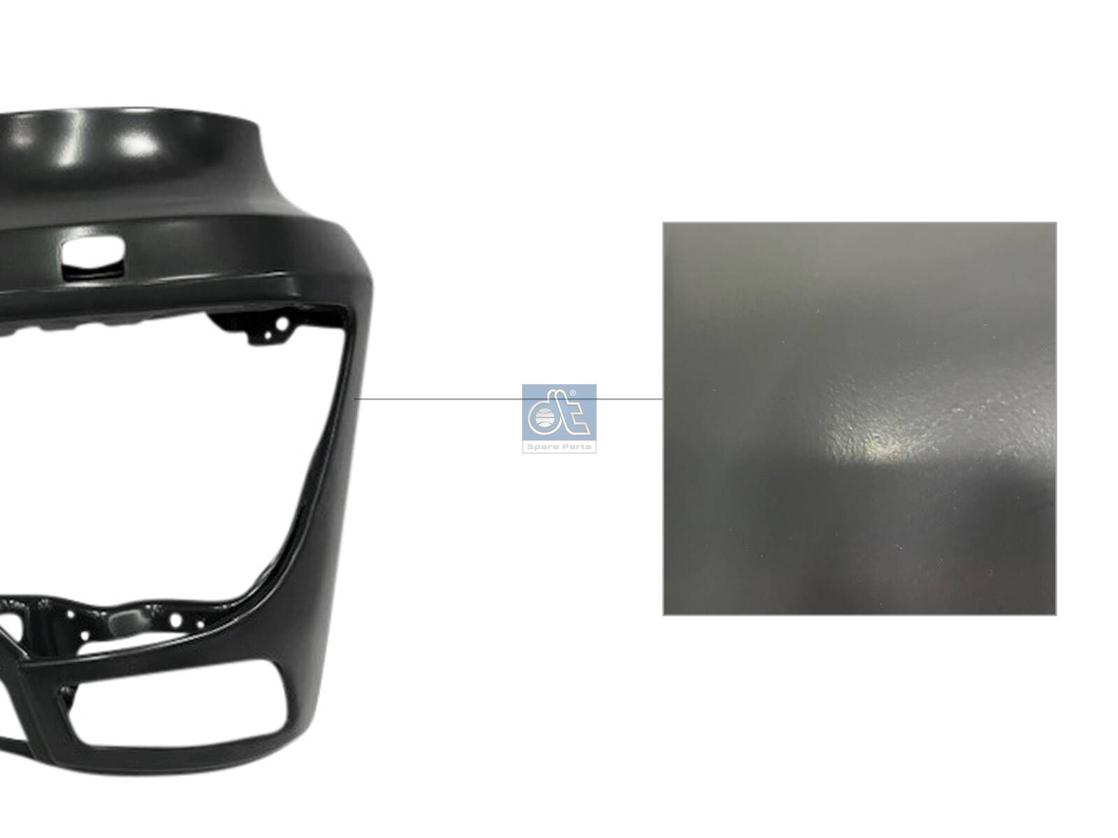 DT Spare Parts 4.74211 Bumper corner, left, grey