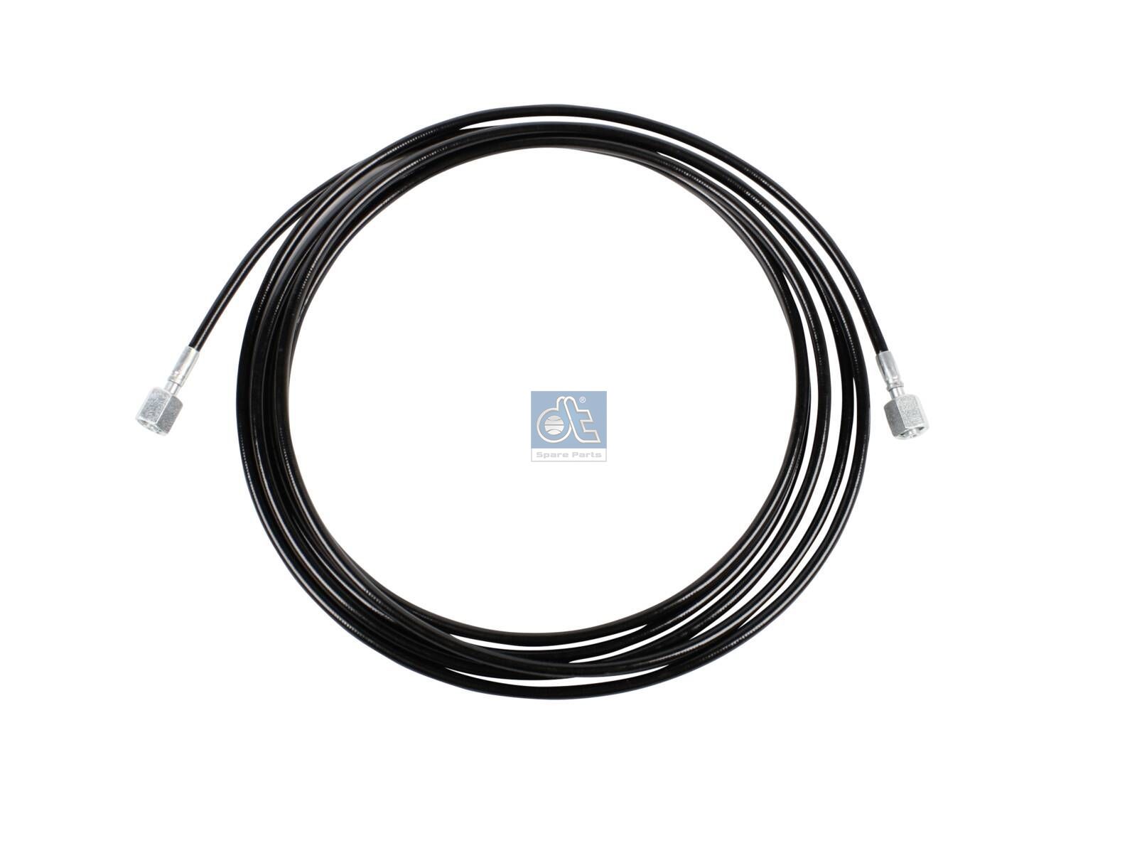 DT Spare Parts 4.80365SP Hose line, cabin tilt, with connections, D: 5.9 mm, D: 6 mm, M12 x 1,5, M12 x 1,5, L: 4000 mm, L1: 240 mm, 250 bar