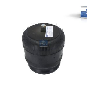 DT Spare Parts 4.81449 Air spring, D: 155 mm, Dmax: 190 mm, M24 x 1,5, M14 x 1,5, M16 x 1,5