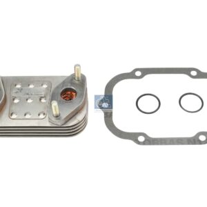 DT Spare Parts 4.90316 Oil cooler, with gasket kit, L: 144 mm, W: 78 mm, T: 46.5 mm