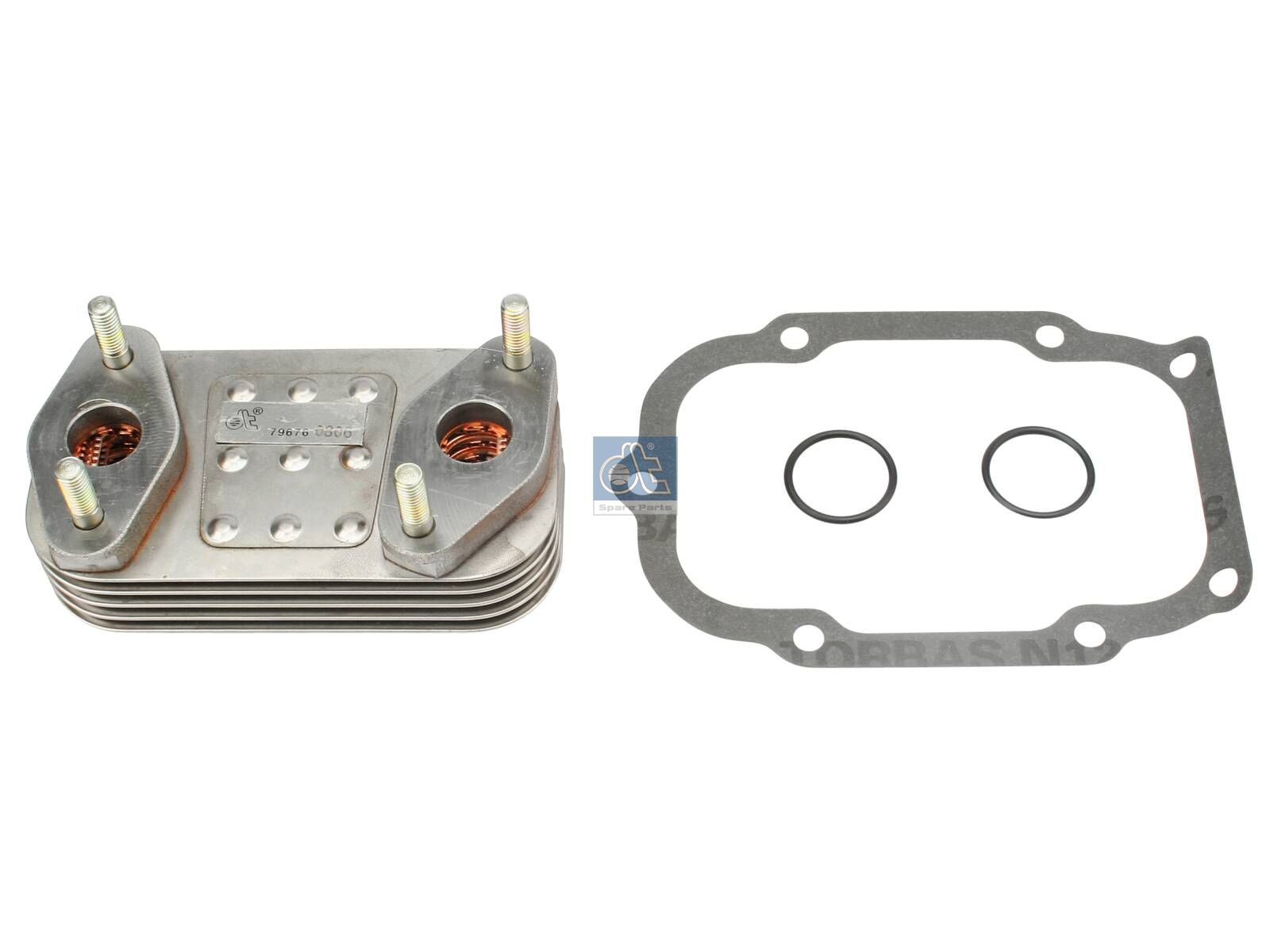 DT Spare Parts 4.90316 Oil cooler, with gasket kit, L: 144 mm, W: 78 mm, T: 46.5 mm
