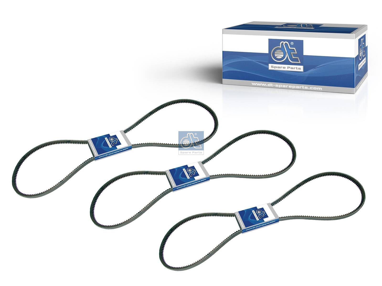 DT Spare Parts 3.34438SP V-belt kit, L: 1650 mm, W: 10 mm, AVX10X1650, 3 belts