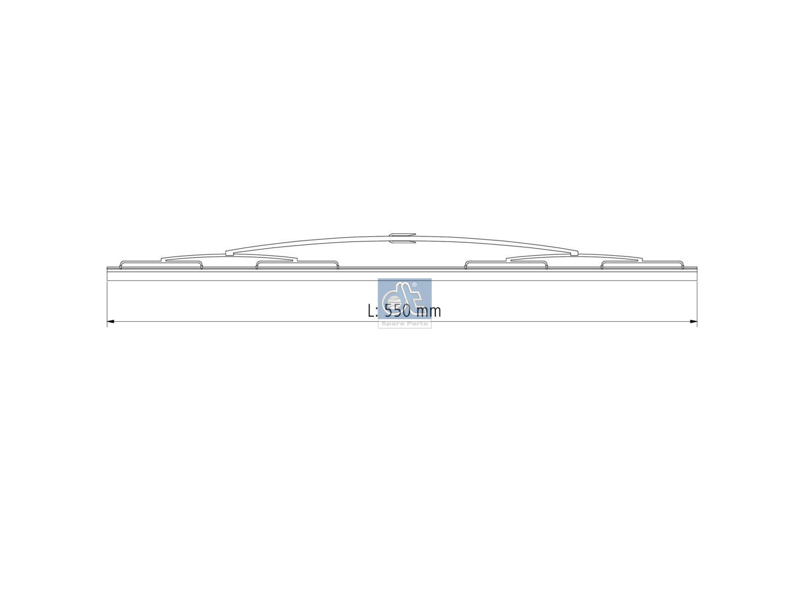 DT Spare Parts 12.96501 Wiper blade, L: 550 mm