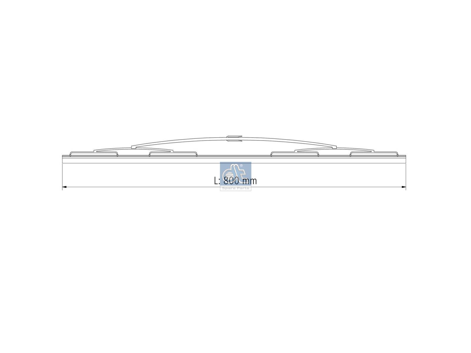 DT Spare Parts 3.35045 Wiper blade, without screws, L: 800 mm
