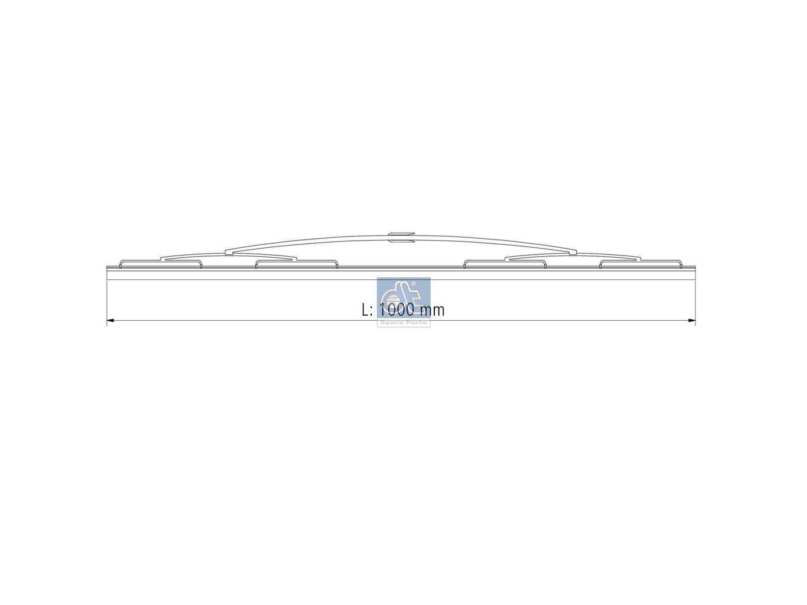DT Spare Parts 3.35046 Wiper blade, without screws, L: 1000 mm