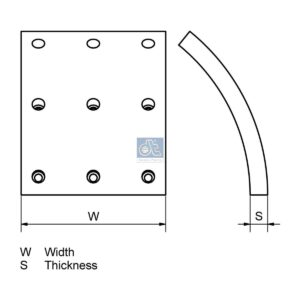 DT Spare Parts 19.00735 Drum brake lining kit, rear