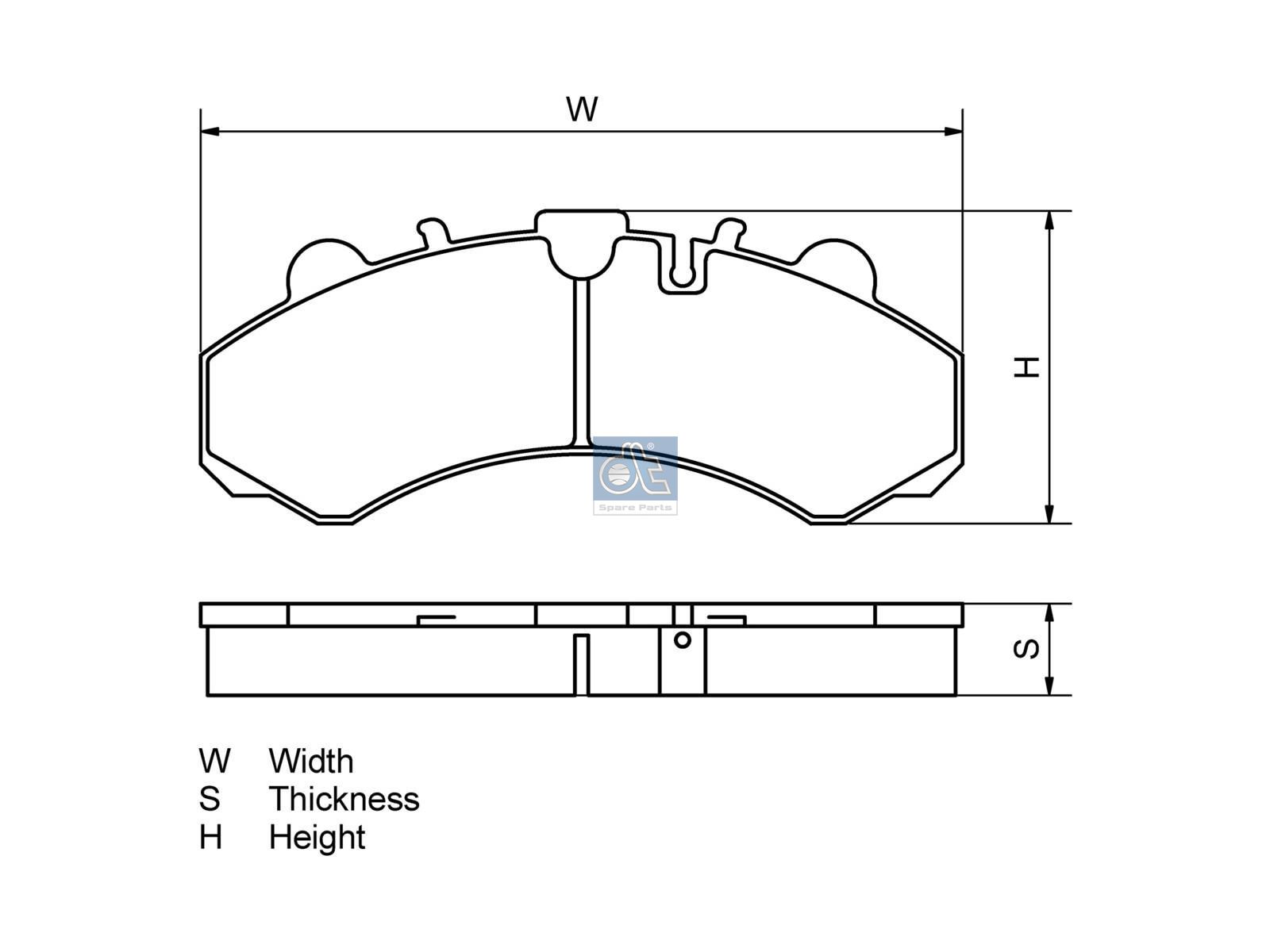 DT Spare Parts 15.00038 Disc brake pad kit