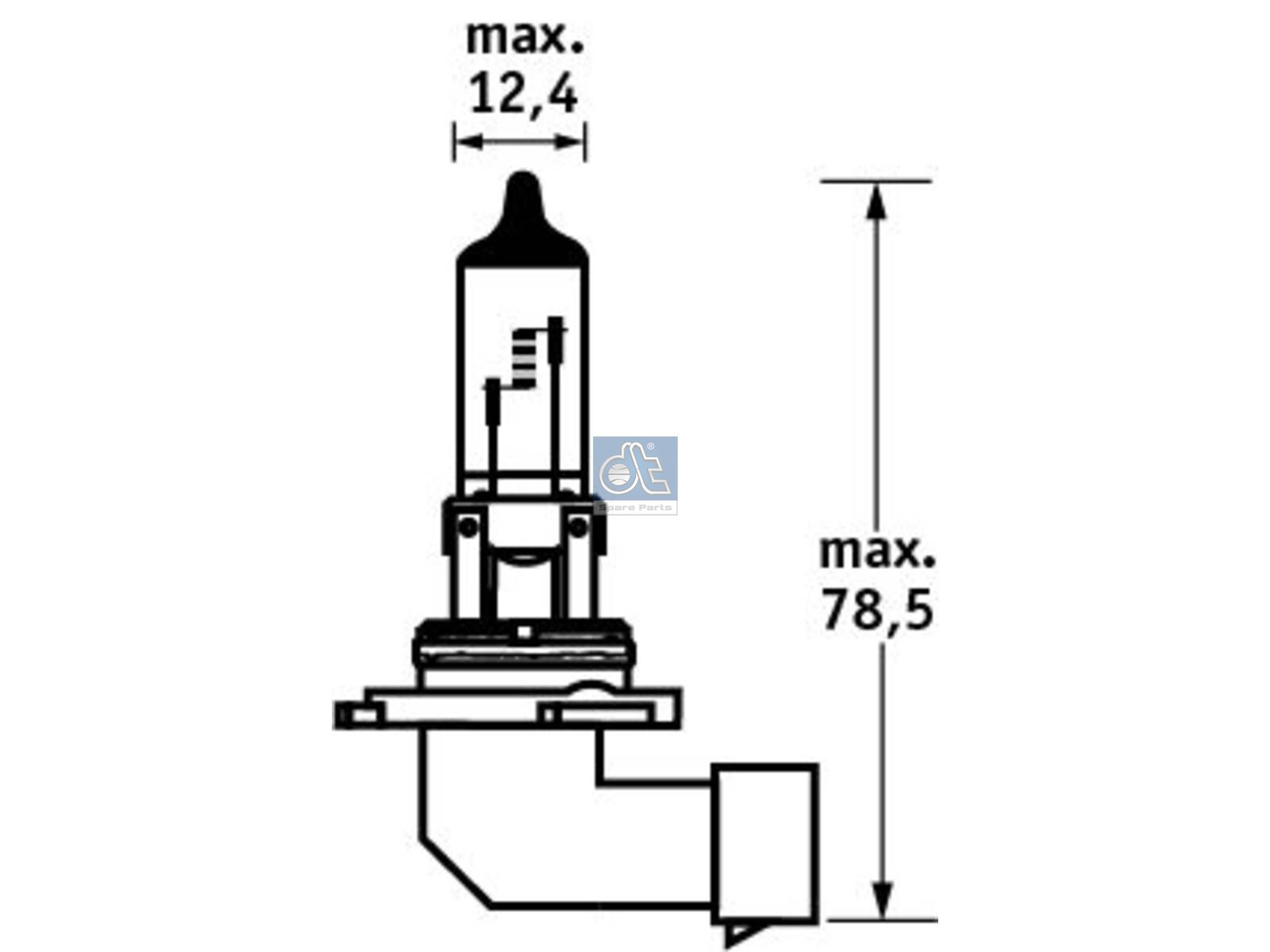 DT Spare Parts 11.84140 Bulb, fog lamp, 12 V, 55 W