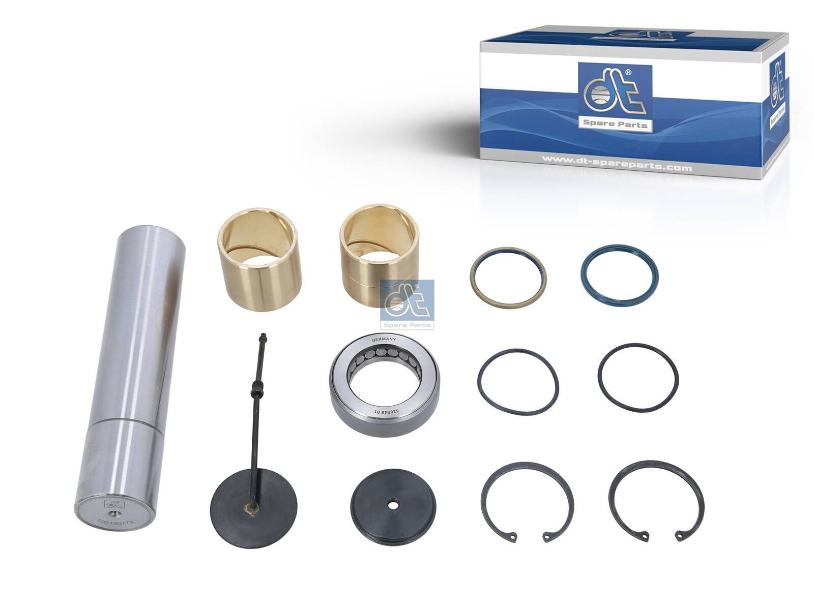 DT Spare Parts 4.90478 King pin kit, D1: 51 mm, D2: 50 mm, L: 222.8 mm