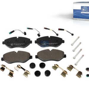 DT Spare Parts 4.90938 Disc brake pad kit, with accessories, W: 163.3 mm, S: 20.5 mm, H: 67 mm