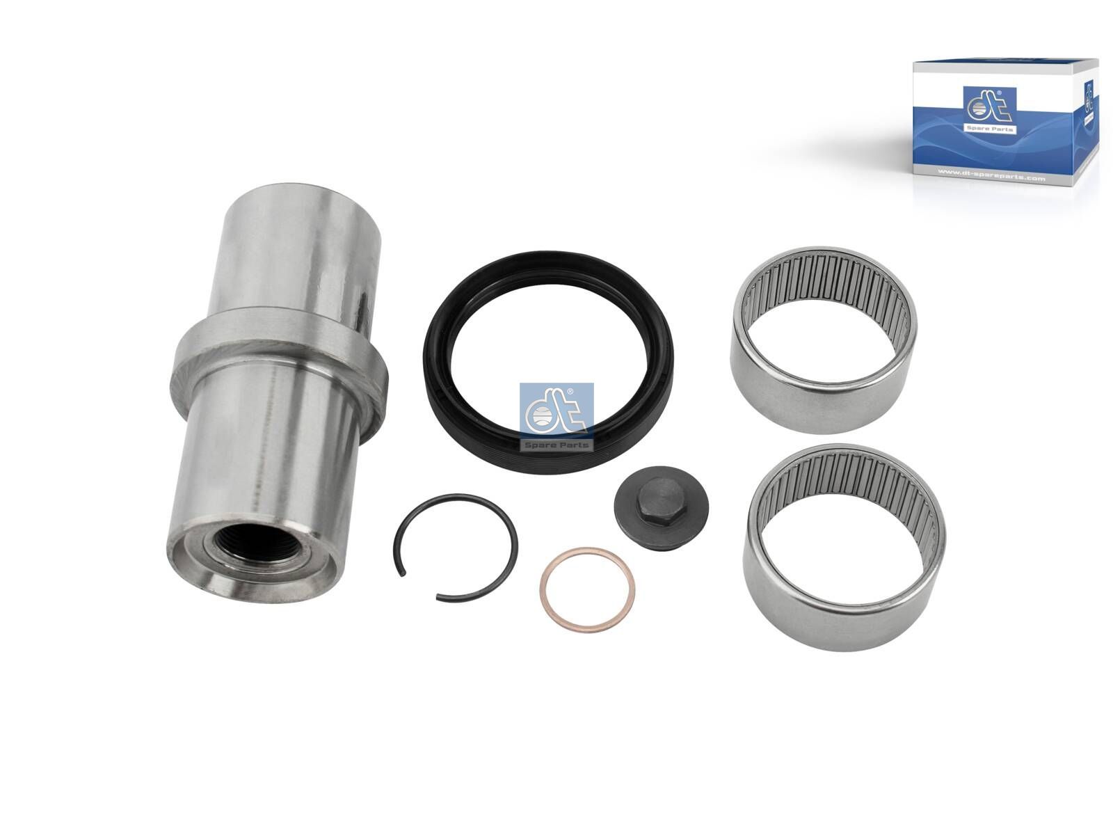 DT Spare Parts 4.91114 King pin kit, D1: 50 mm, D2: 64 mm, M24 x 1,5, L: 119 mm